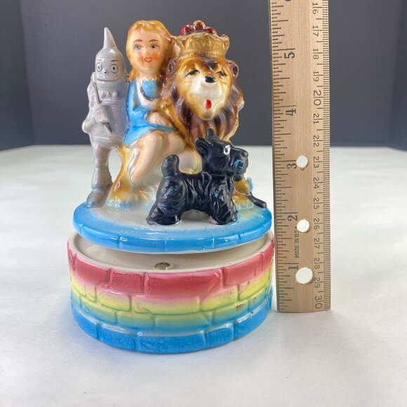 Vintage Wizard of Oz Ceramic Music Box Fuji Japan - Picture 8 of 8
